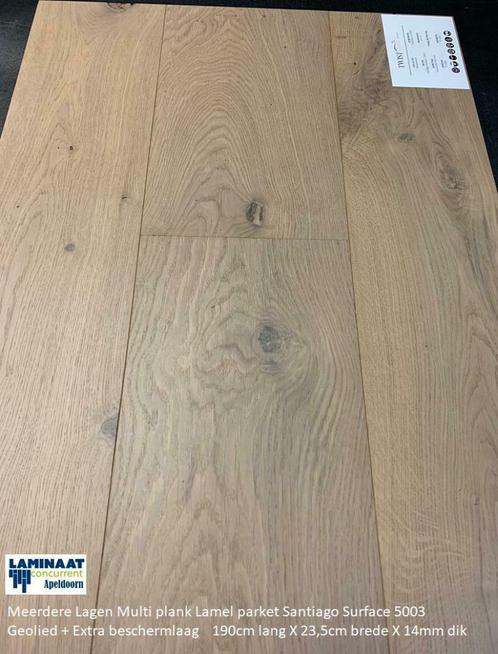 Duo Plank Lamel Parket Geolied Santiago Surface 23,5cm, Huis en Inrichting, Stoffering | Vloerbedekking, Nieuw, Parket, Crème