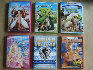 DVD Monte Carlo, Fairytopia, Shrek 2 & 3, Garfield, Jumpen