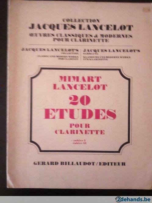 20 études Lancelot - studieboek klarinet, Muziek en Instrumenten, Bladmuziek, Gebruikt, Overige genres, Klarinet, Ophalen of Verzenden
