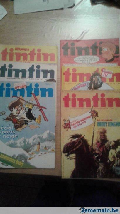 Journal Tintin : 6 numéros avec poster de Derib, Livres, Journaux & Revues, Utilisé, Journal, Enlèvement ou Envoi