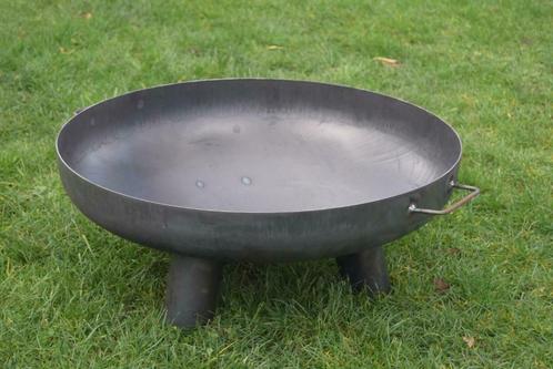 Vuurkorf, bbq, ronde stalen bak (60 cm in diameter), Tuin en Terras, Houtskoolbarbecues, Nieuw, Ophalen