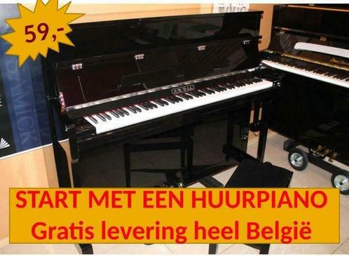 Nieuwe huurpiano Vandaag besteld = Vandaag geleverd !, Muziek en Instrumenten, Piano's, Nieuw, Piano, Zwart, Hoogglans, Ophalen