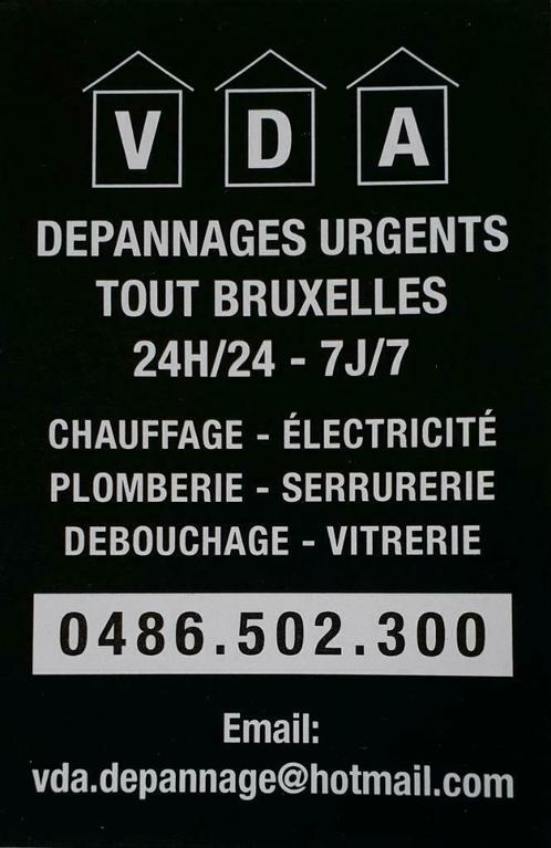 electicien serrurier plombier V D A depannage  0486 502 300, Services & Professionnels, Électriciens, Service 24h/24