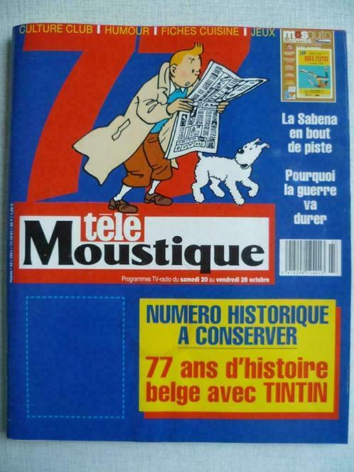 Télé Moustique numéro spécial anniversaire avec Tintin, Livres, Journaux & Revues, Comme neuf, Musique, Cinéma ou TV, Enlèvement ou Envoi