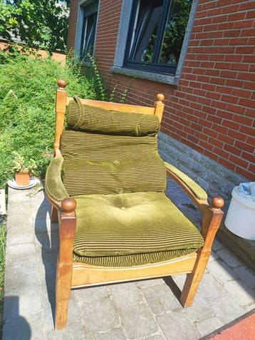 Eikenhouten loungestoel (2 stuks)