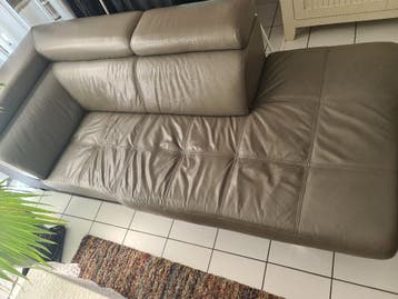 Lederen zetel (echt leder)