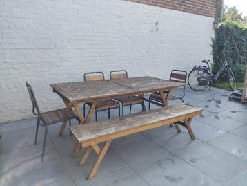 Gratis houten tuinset