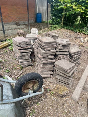 Rode betontegels 30x30