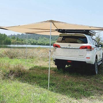 Luifel 2M diameter met poten foxwing 270 graden zeer luxe