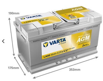 Batterij Varta dual purpose LA 95 AGM