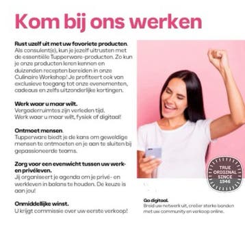 Start jouw eigen flexibele (bij)verdienste met Tupperware!