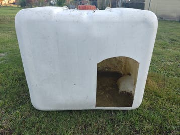 Schuilhut schaap/geit/kip/... uit IBC (4 stuks beschikbaar)