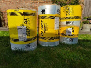 Isover glaswol met spijkerflens