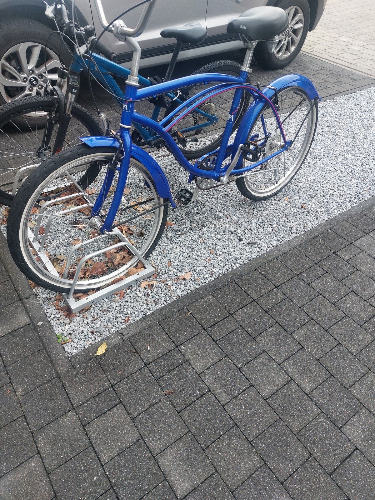 Blauwe fiets – retro model – nette gebruikte staat