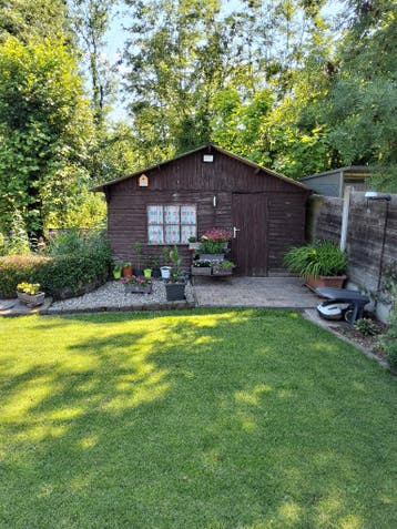 Houten tuinhuis gratis