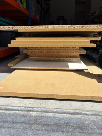 Retstukken plaatmateriaal mdf, egger, osb