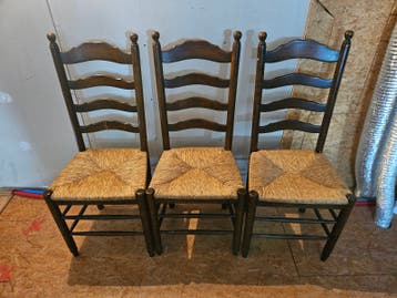 Set houten stoelen - lot van 6 stuks