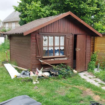 Tuinhuis Gratis , zelf af te breken