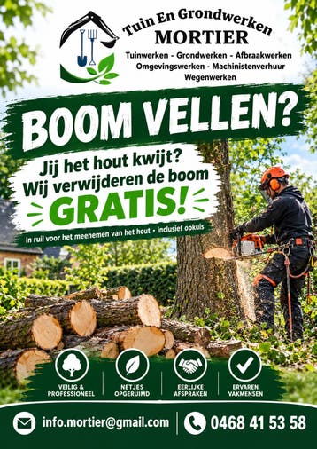 Bomen gratis vellen, knotten of opkuisen