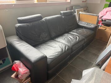 Gratis Lederen zetel met 2 relax functies
