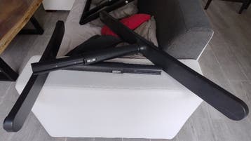 L-vormige bureau zwart
