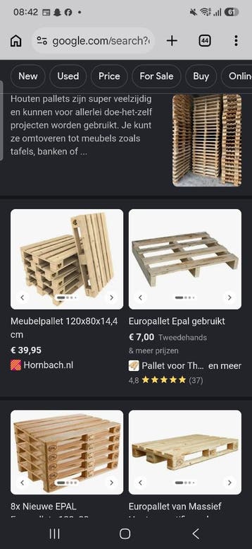 Ik zoek gratis houtpallete