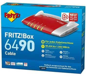AVM FritzBox 6490 - Cable+dect+gigabit + a/b/g/n/ac gv78