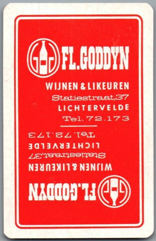 cartes à jouer - LK8496 - Goddyn, Lichtervelde, Collections, Cartes à jouer, Jokers & Jeux des sept familles, Comme neuf, Carte(s) à jouer