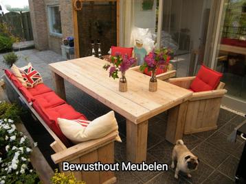 TUINSET van Steigerhout. Met gratis beschermhoes!!