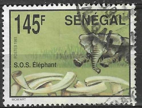 Senegal 1994 - Yvert 1060 - S.O.S. Olifanten - 145 F. (ST), Timbres & Monnaies, Timbres | Afrique, Affranchi, Envoi