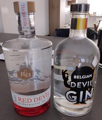 2 flessen Belgian Devil gin / Red Devil gin ( Nieuw/sealed )