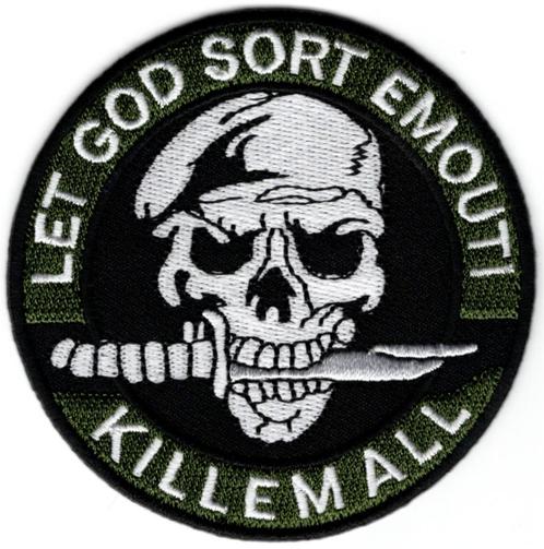 Kill Em All stoffen opstrijk patch embleem #2, Collections, Vêtements & Patrons, Neuf, Envoi
