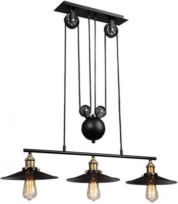 Hanglamp/Plafondlamp 3 delig | Verstelbaar | Retro | max. 15
