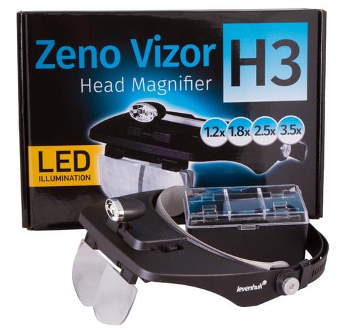 Levenhuk Zeno Vizor H3 Head Magnifier, Hobby en Vrije tijd, Vergrootglazen, Loepen en Loeplampen, Nieuw, Overige typen, Ophalen of Verzenden