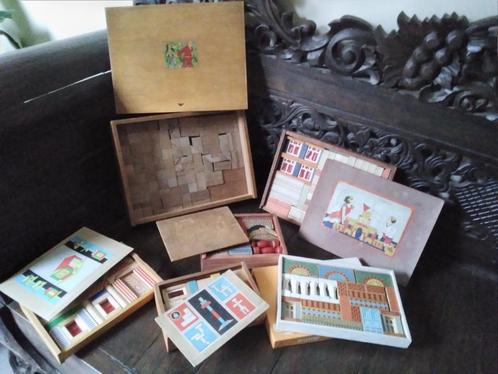 Lot de 6 kits de jouets anciens en bois, à bloquer, Antiquités & Art, Antiquités | Jouets, Envoi