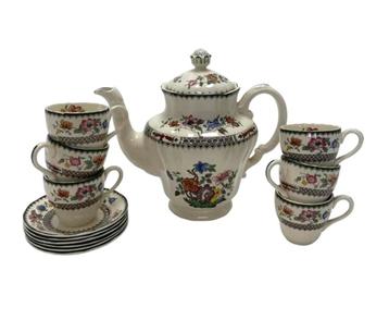 Spode England Tableware 1815 théière, tasses et soucoupes 
