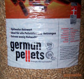Houtpellets voor pelletkachel, German pellets Thuis geleverd