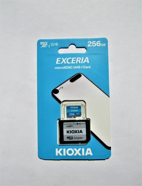 Carte micro SD Kioxia (Toshiba) 256 Go neuve, TV, Hi-fi & Vidéo, Photo | Cartes mémoire, Neuf, SD, 256 GB, Téléphone, Enlèvement ou Envoi
