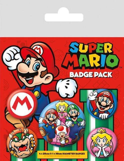 Super Mario Buttons / Badges - 5 stuks, Hobby & Loisirs créatifs, Articles de fête, Neuf, Article de fête, Enlèvement ou Envoi