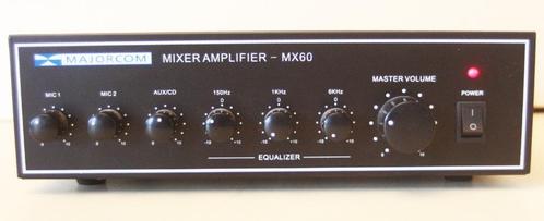 Majorcom Mixer Amplifier Versterker / Model MX60 / 60 Watt, TV, Hi-fi & Vidéo, Amplificateurs & Ampli-syntoniseurs, Comme neuf