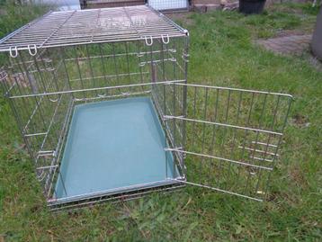 Cage pour chien avec plateau en PVC 75 x 47 x 55 cm