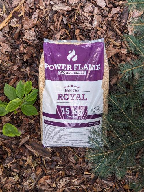 Houtpellets Power Flame Royal 100% Den - ENPLUS -Zomer prijs, Tuin en Terras, Brandhout, Overige houtsoorten, Ophalen