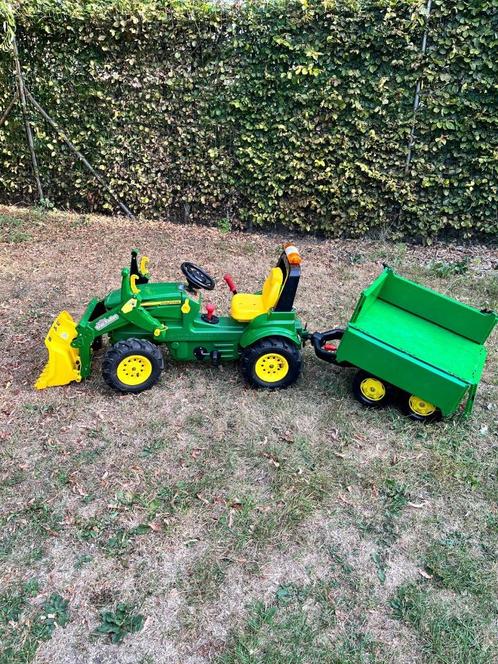 Trolly prolly john Deere tractor met kar, Enfants & Bébés, Jouets | Extérieur | Véhicules & Draisiennes, Comme neuf, Véhicule à pédales