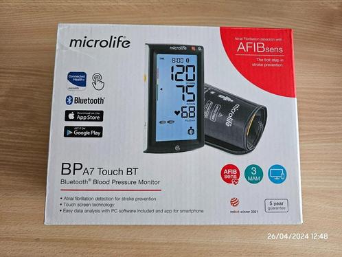 Tensiomètre Microlife BP A7 Touch Bluetooth AFIB, Divers, Matériel Infirmier, Comme neuf, Enlèvement ou Envoi