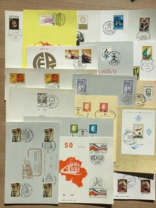 1976 kaarten met eerste dag stempel, Postzegels en Munten, Postzegels | Europa | België, Gestempeld, 1e dag stempel, Gestempeld