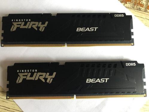 32 GB (2x16) Kingston Fury Beast DDR5 5200 MHz (CAS 40), Computers en Software, RAM geheugen, Zo goed als nieuw, Desktop, 32 GB