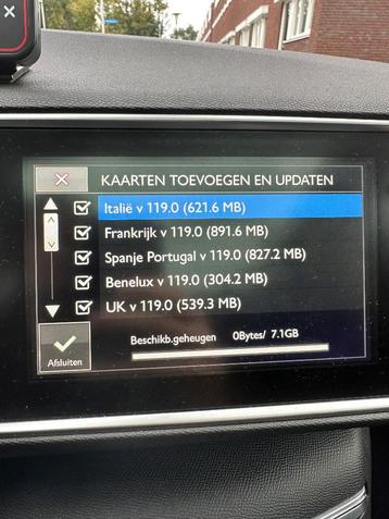Mise à jour de la navigation Peugeot/Citroën 2023 Europe SME
