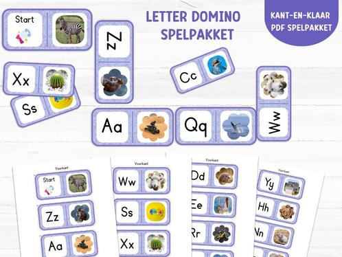 Letter Domino Spelpakket, Kinderen en Baby's, Speelgoed | Educatief en Creatief, Nieuw, Knutselen, Puzzelen, Taal en Lezen, Ontdekken