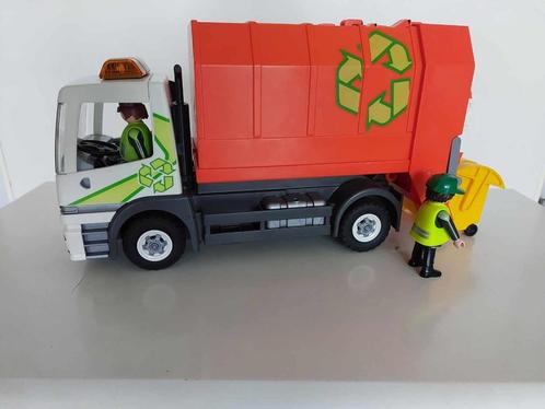 Camion poubelle, 2 homes, conteneur et 2 poubelles., Enfants & Bébés, Jouets | Playmobil, Utilisé, Ensemble complet, Enlèvement
