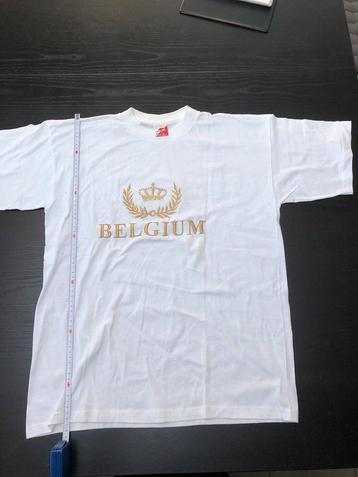 Belgium wit T shirt korte mouw maat XL/XXL